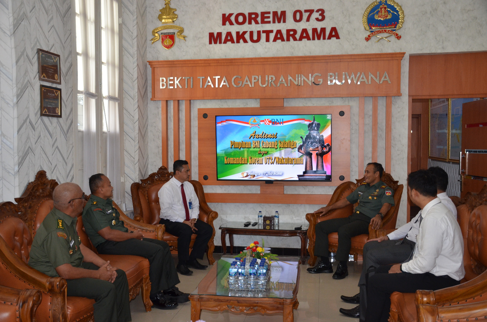 Danrem 073/Makutarama Menerima Audiensi Kepala Cabang Bank BNI Salatiga